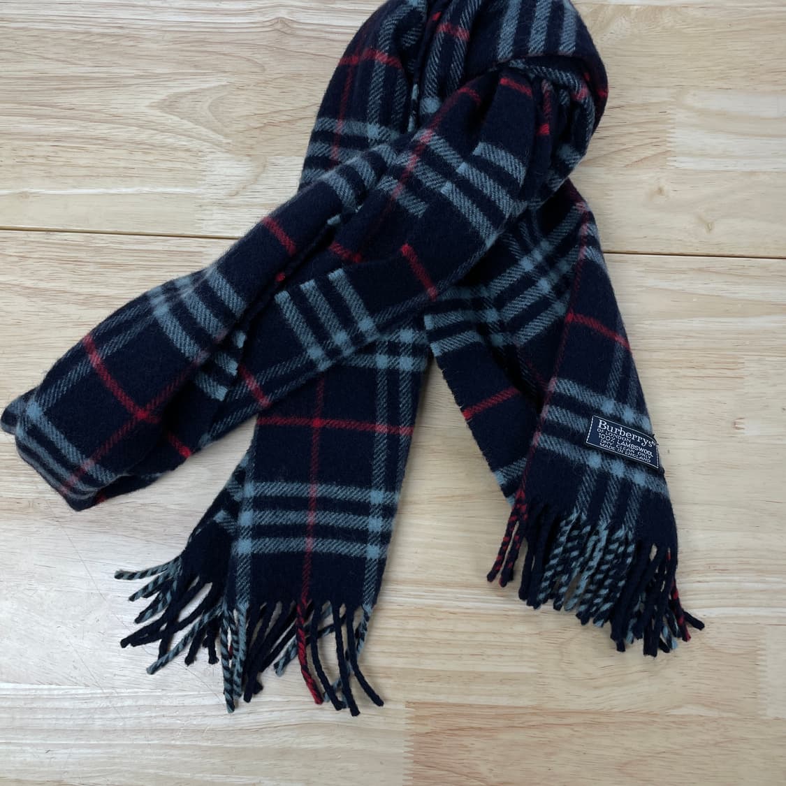 버버리 정품 램스울 머플러 네이비 상품이미지2