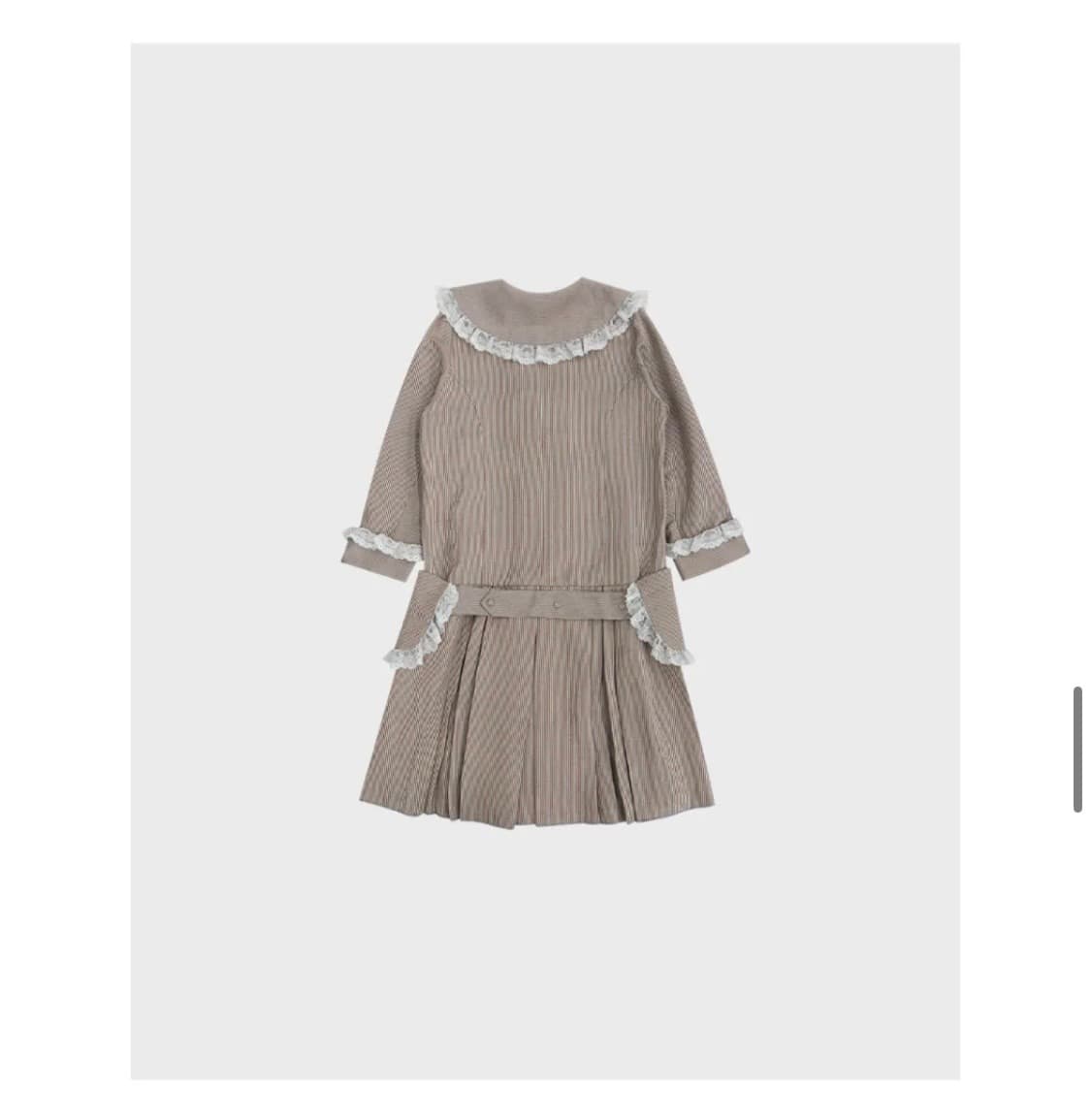 프레클 러플 레이스 트렌치코트 자켓 브라운  상품이미지7