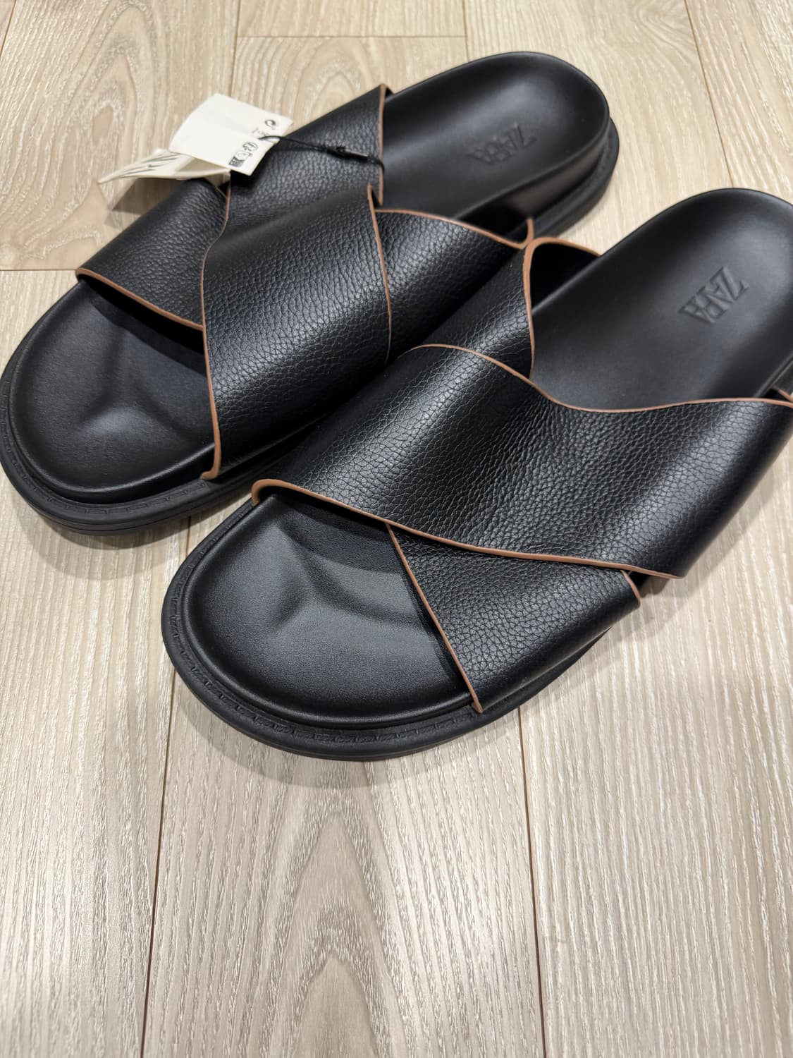 자라 레더 더블 브레스티드 슬리퍼  상품이미지7