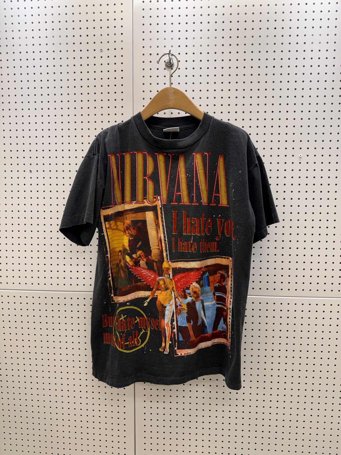 너바나 커트 코베인 그래픽 밴드 반팔 티셔츠 U1683 상품이미지2