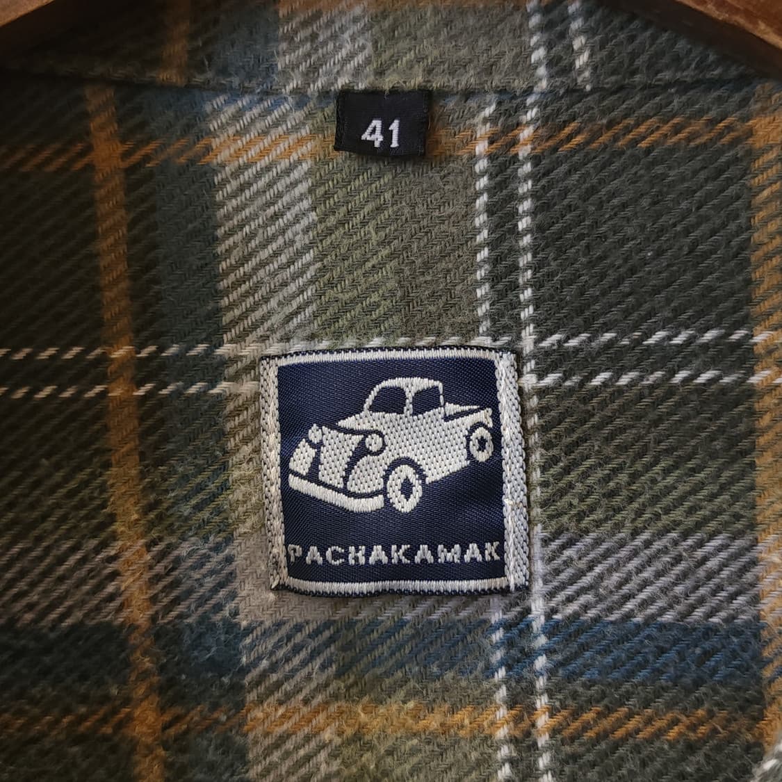 90s 아메리칸 빈티지 체크셔츠 헤비 플란넬 워크셔츠 그린 체크  41 상품이미지4