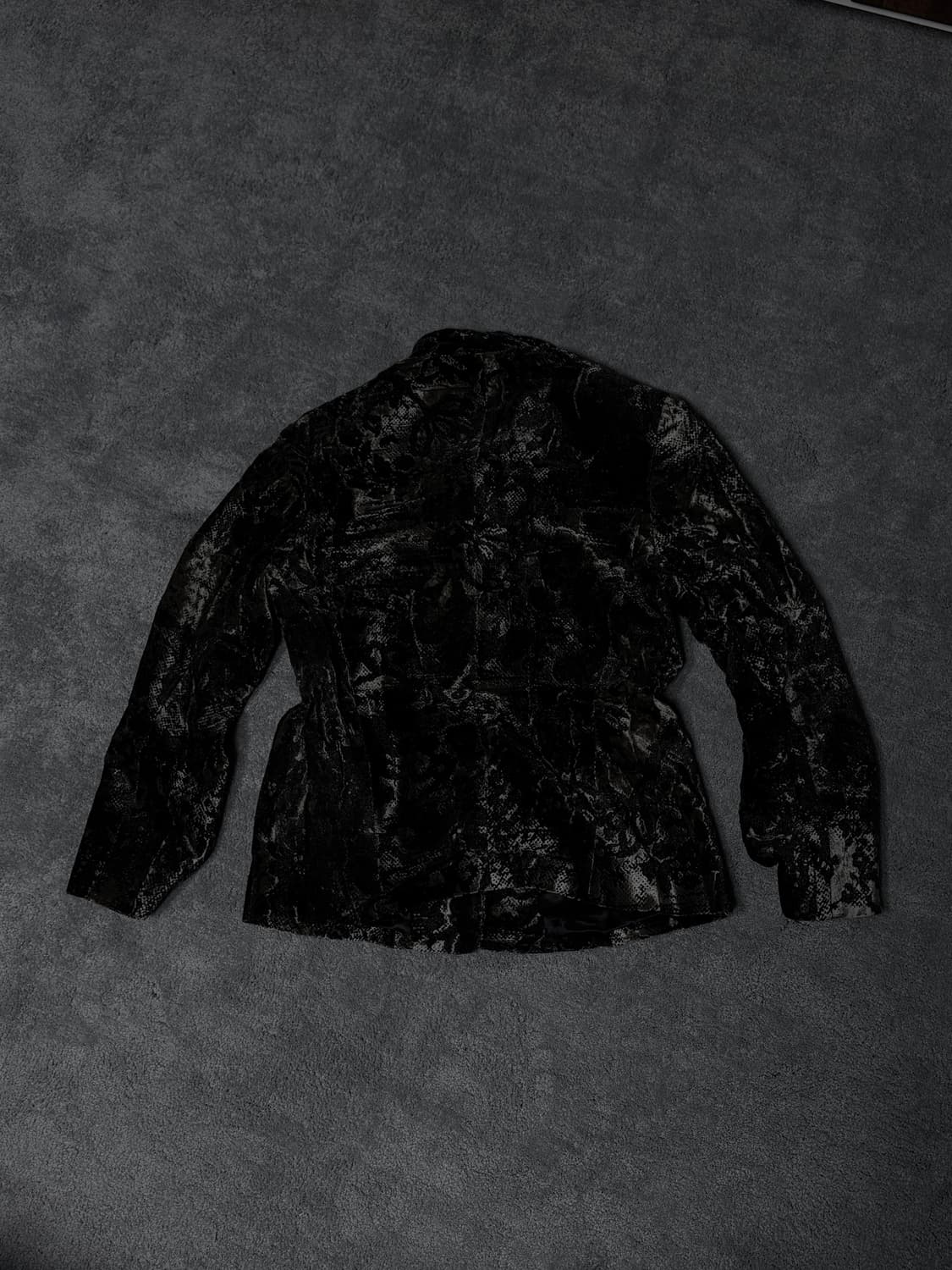 Vintage v-kei Punk silky Phyton jacket 상품이미지5