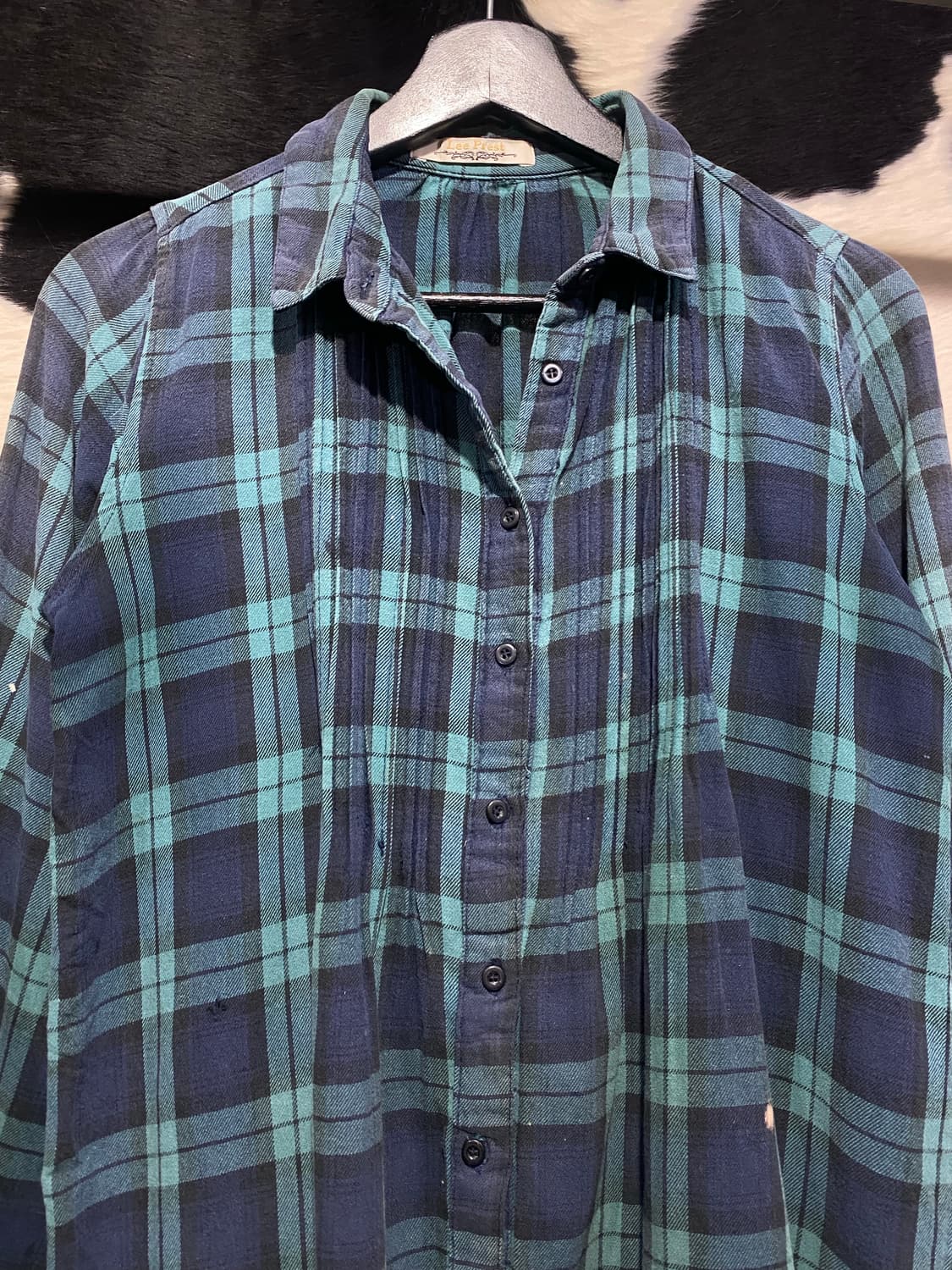 Lee prest 셔링 디테일 체크셔츠 상품이미지2