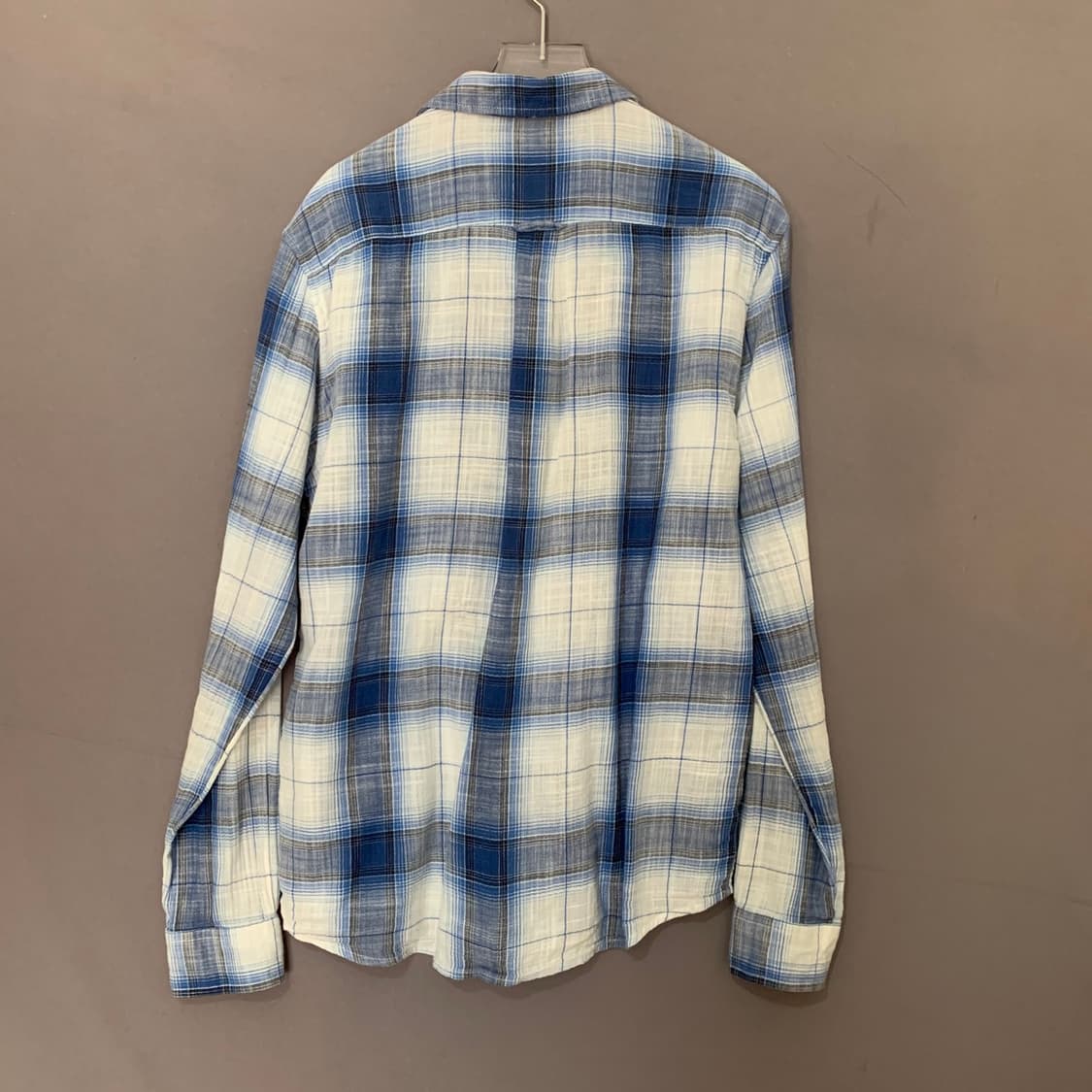 M WRANGLER 랭글러 블루 체크 셔츠 남방 상품이미지3