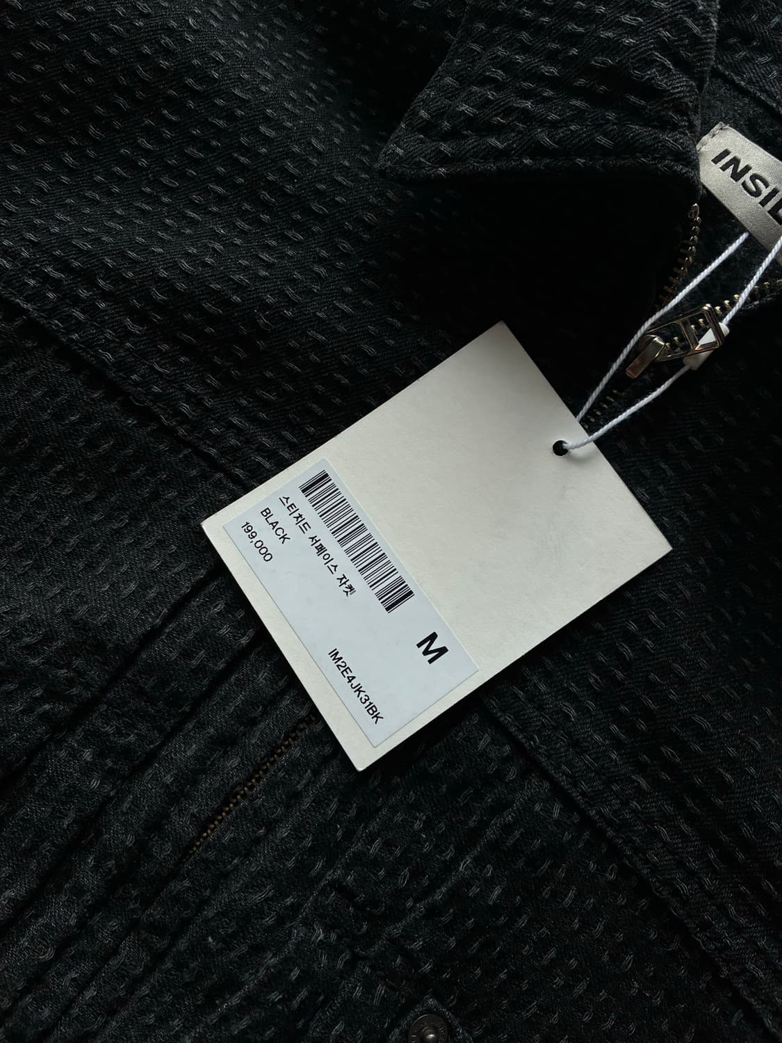 (새상품)(M) 인사일런스 스티치드 서페이스 자켓 BLACK 판매 상품이미지10