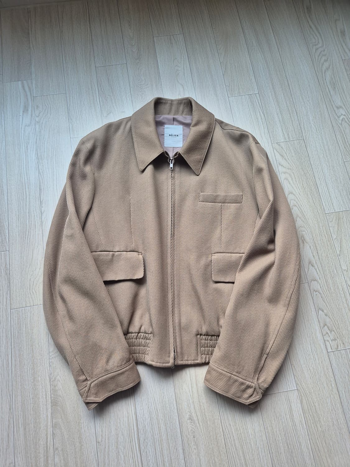 [M] 벨리에 다이에그널 블루종 자켓 더스티 베이지 상품이미지2