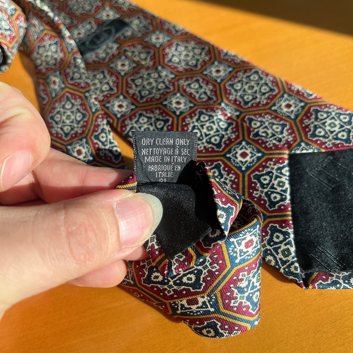 90s 던힐 이태리 메이드 메달리온 넥타이 영국 메이드 상품이미지5