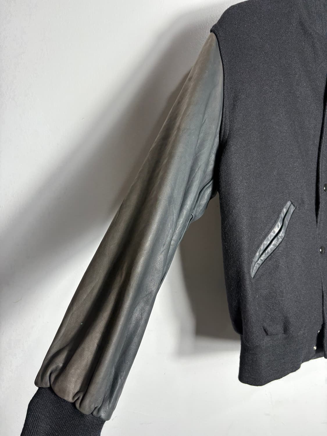 Holloway usa 홀로웨이 울 가죽 바시티 자켓 상품이미지5