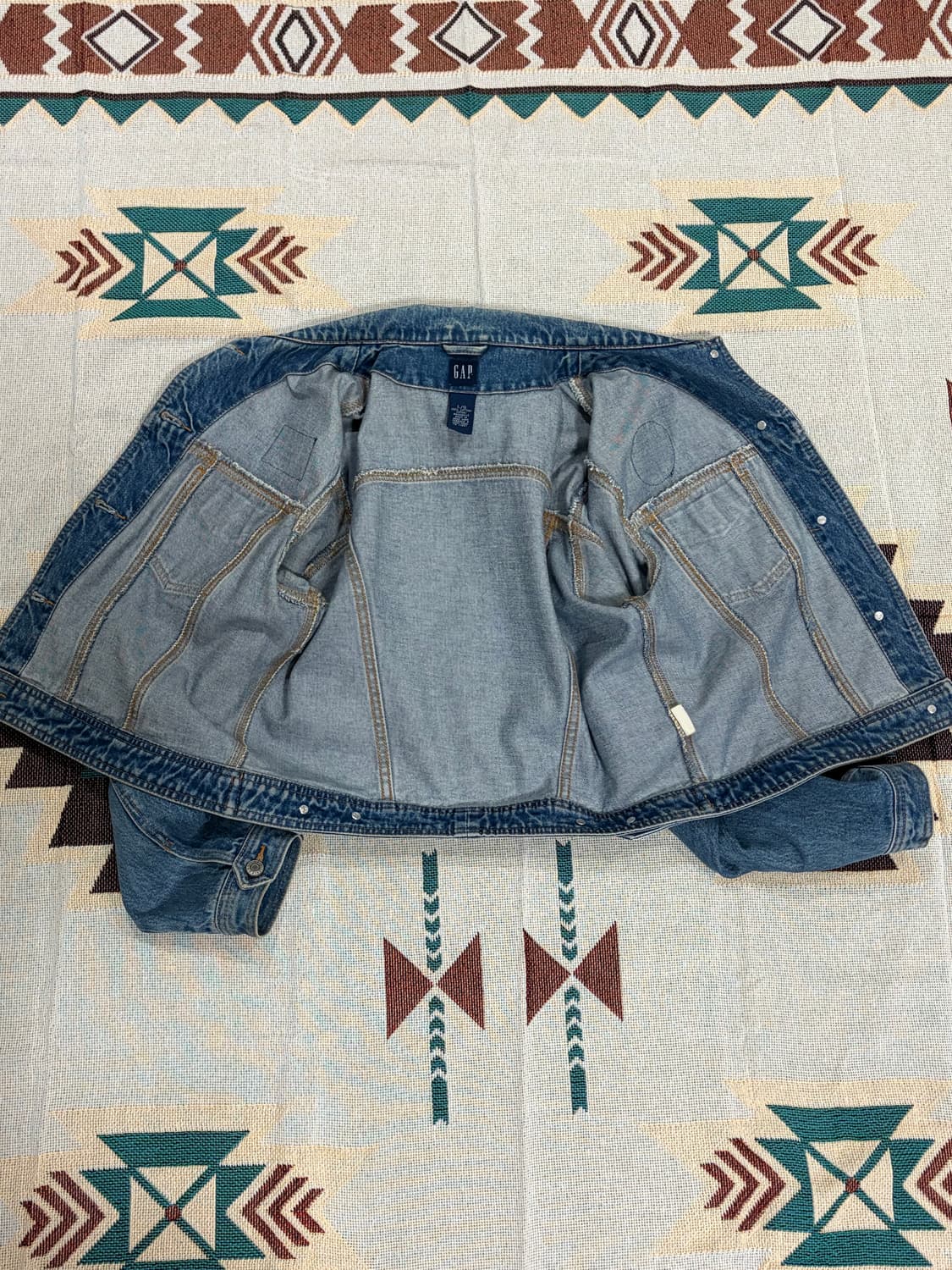 90s 올드 갭 롤링스톤즈 크롭 데님 트러커 상품이미지4