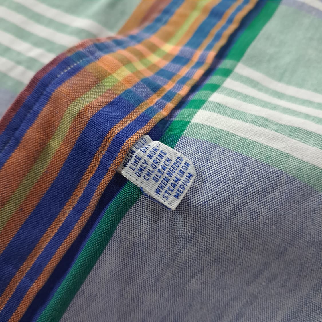 CK220 XL 폴로 90s 자이언트 마드라스 체크 반팔 셔츠 남방 상품이미지5