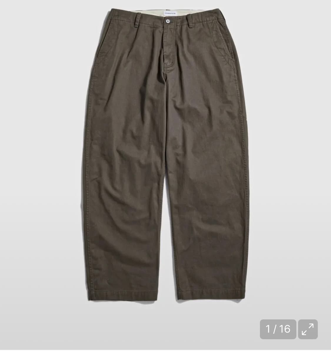 에스피오나지 wide officer pants taupe m 상품이미지1