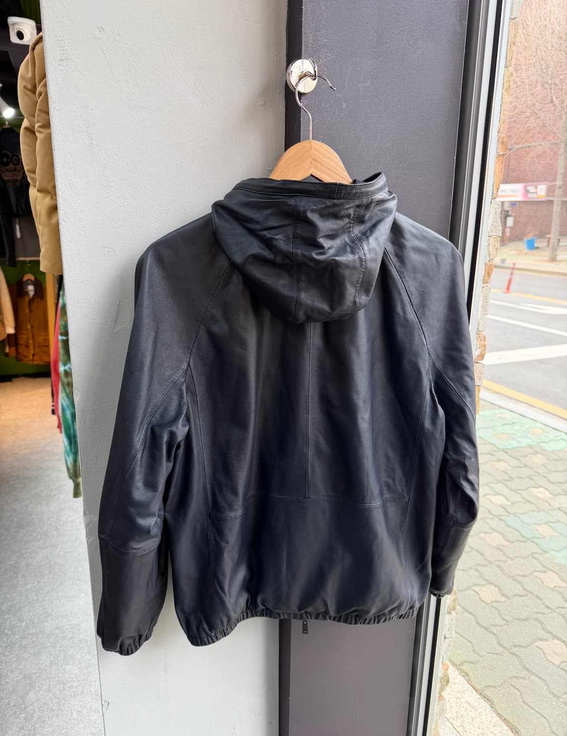 50/ 엠포리오 아르마니 리버시블 레더 후드 자켓 상품이미지5