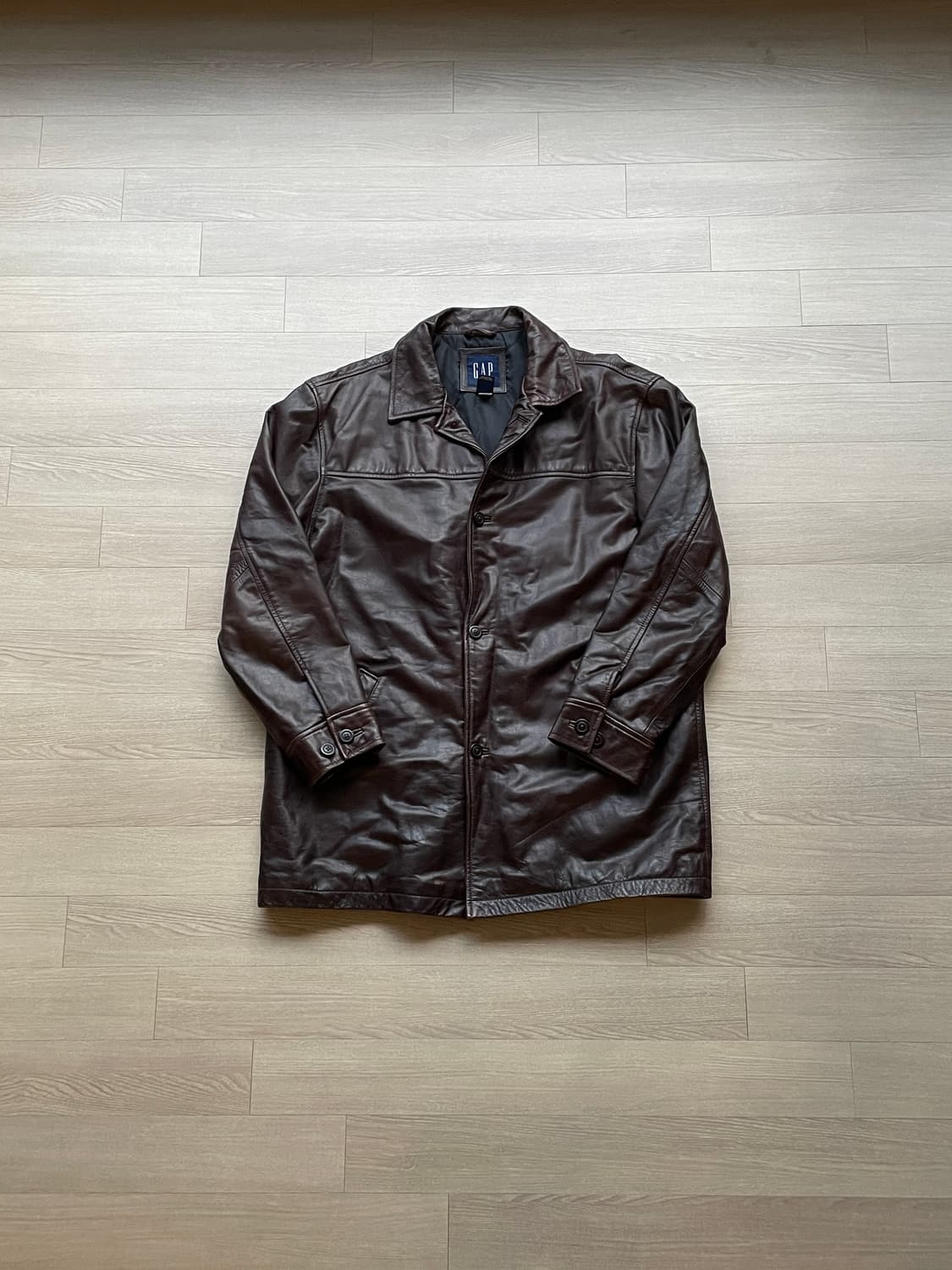 90s 올드갭 레더 카코트 브라운 gap carcoat 상품이미지1