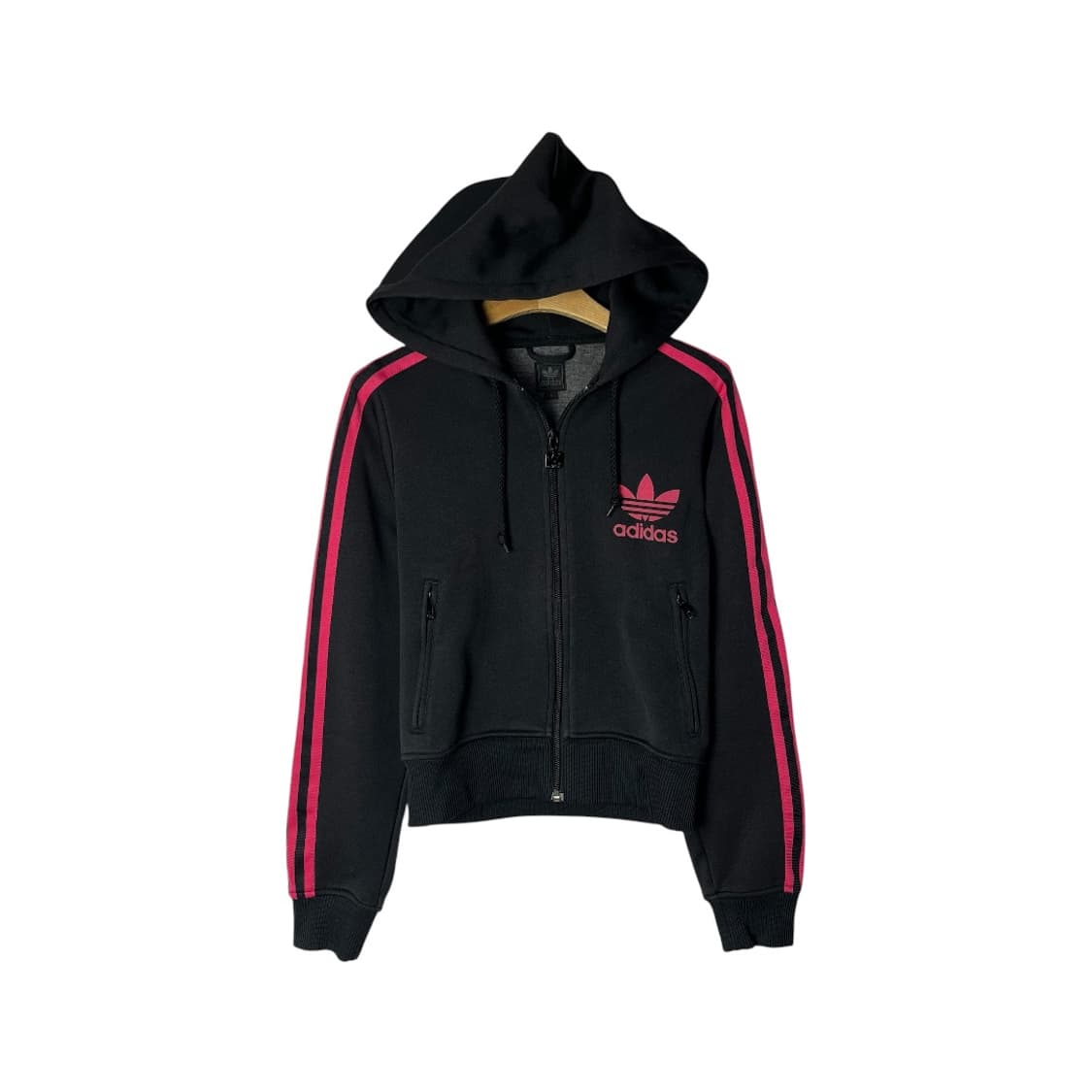 [Adidas] 아디다스 블랙,핑크 후드 져지 상품이미지1