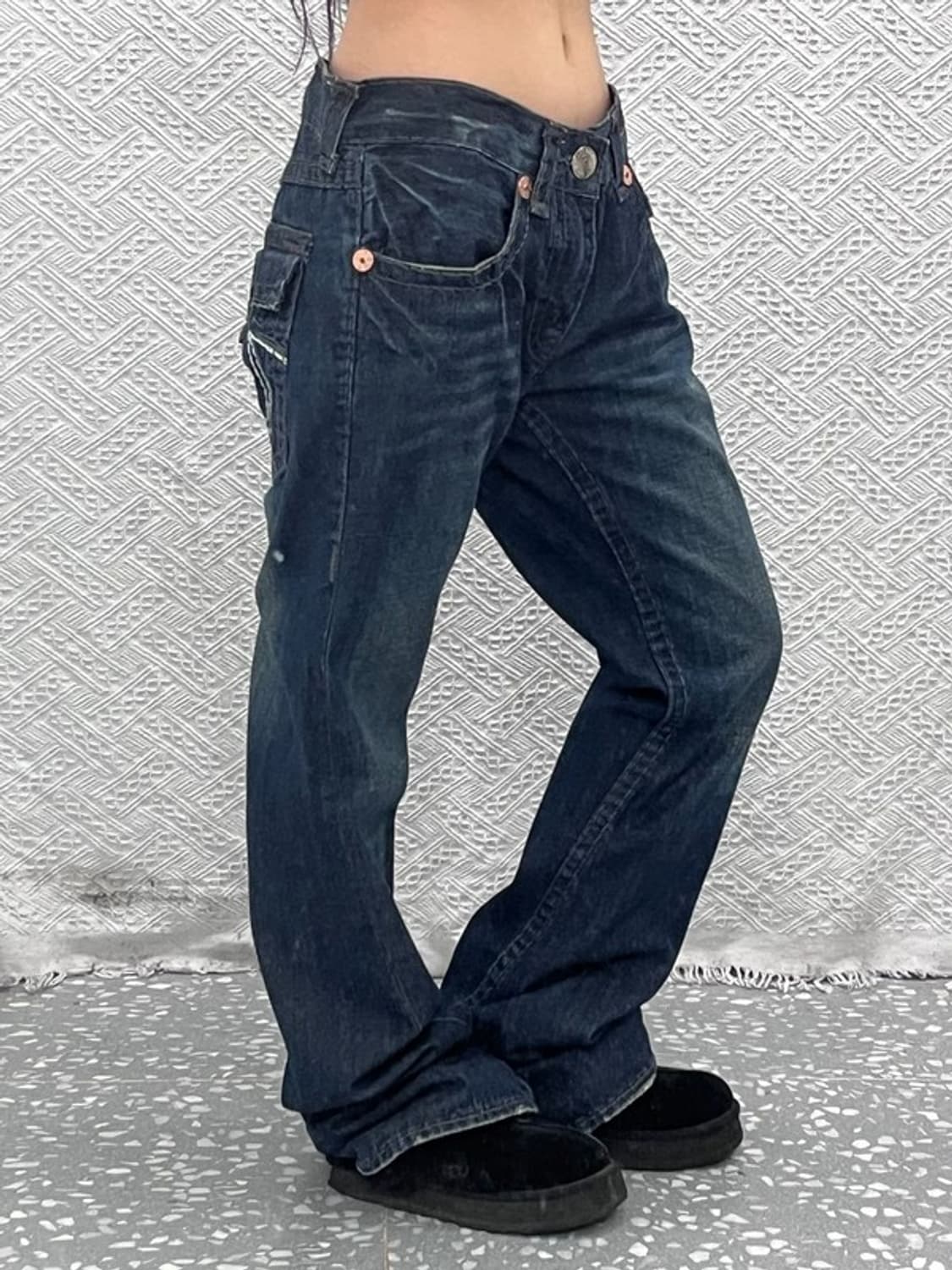 트루릴리전 조이슈퍼티 Y2K 레트로 부츠컷 데님팬츠 32인치 C11047 상품이미지2