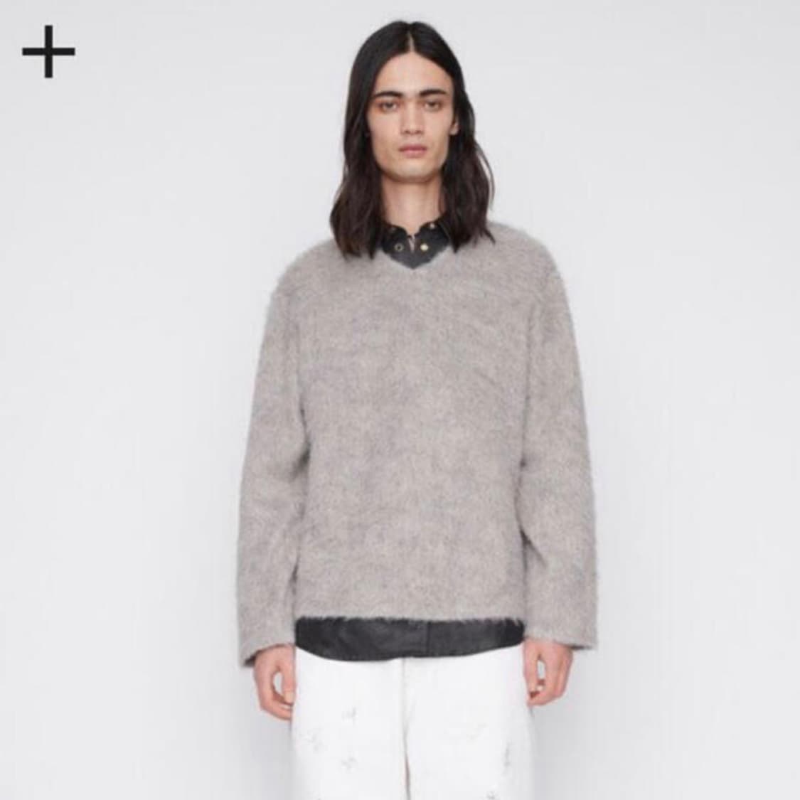 [48] 아워레가시 21fw 더블락 모헤어 브이넥 니트 상품이미지4