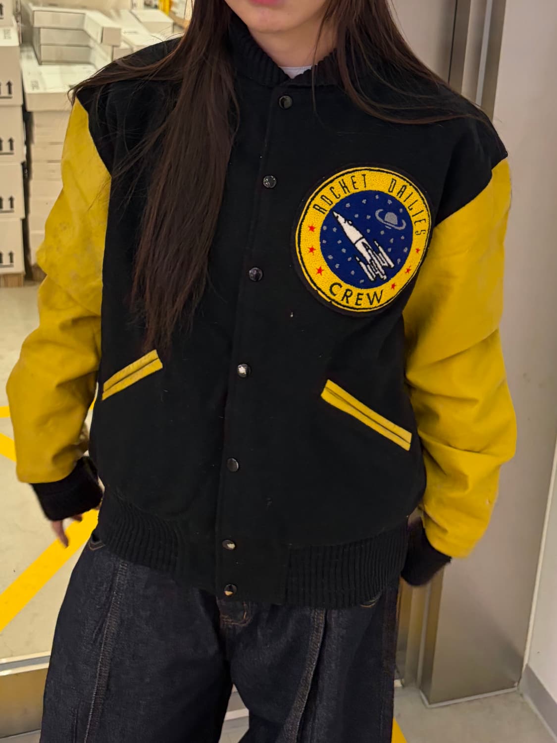 90s 올드스쿨 패치 리얼레더 바시티 상품이미지2