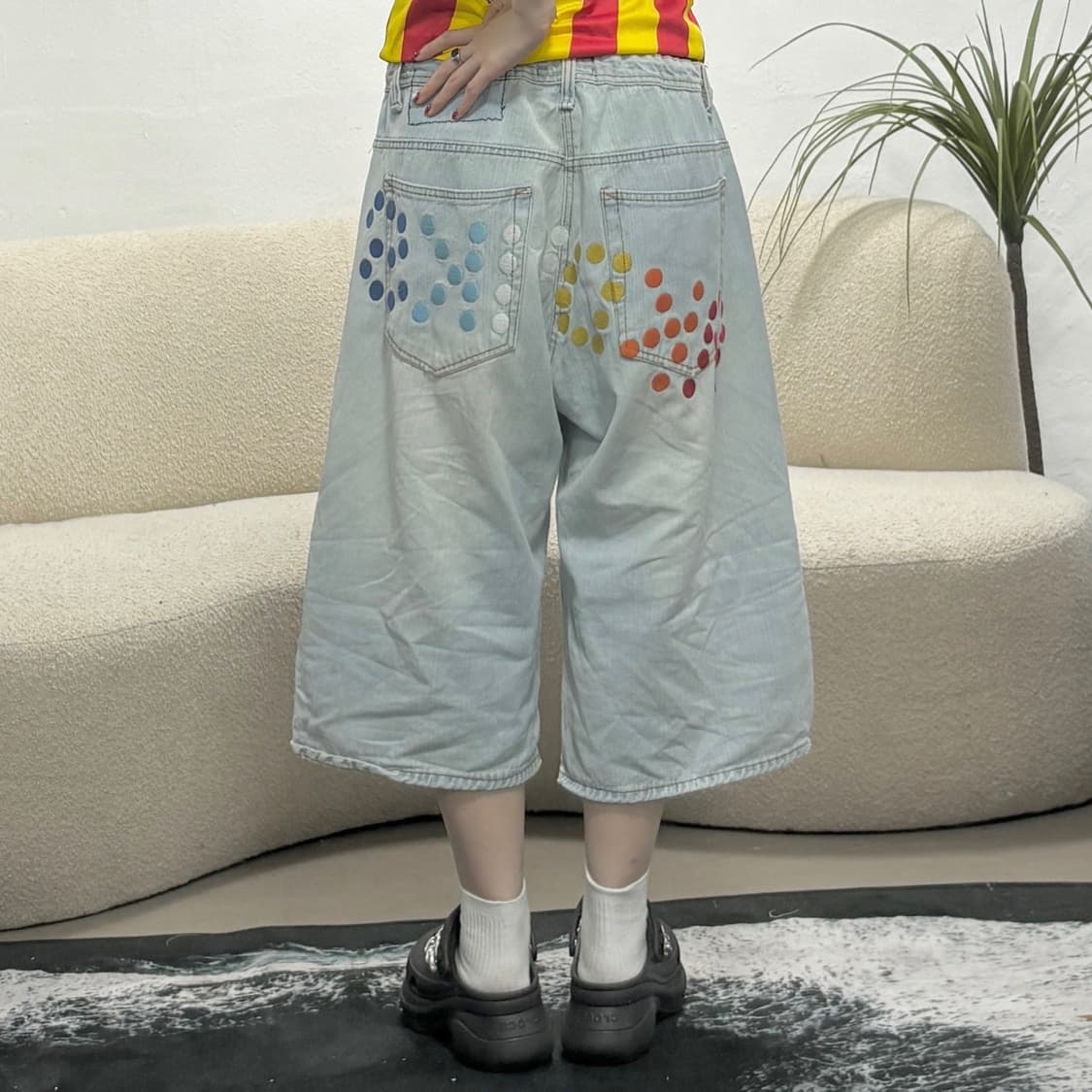 Vtg 연청 버뮤다팬츠 상품이미지2