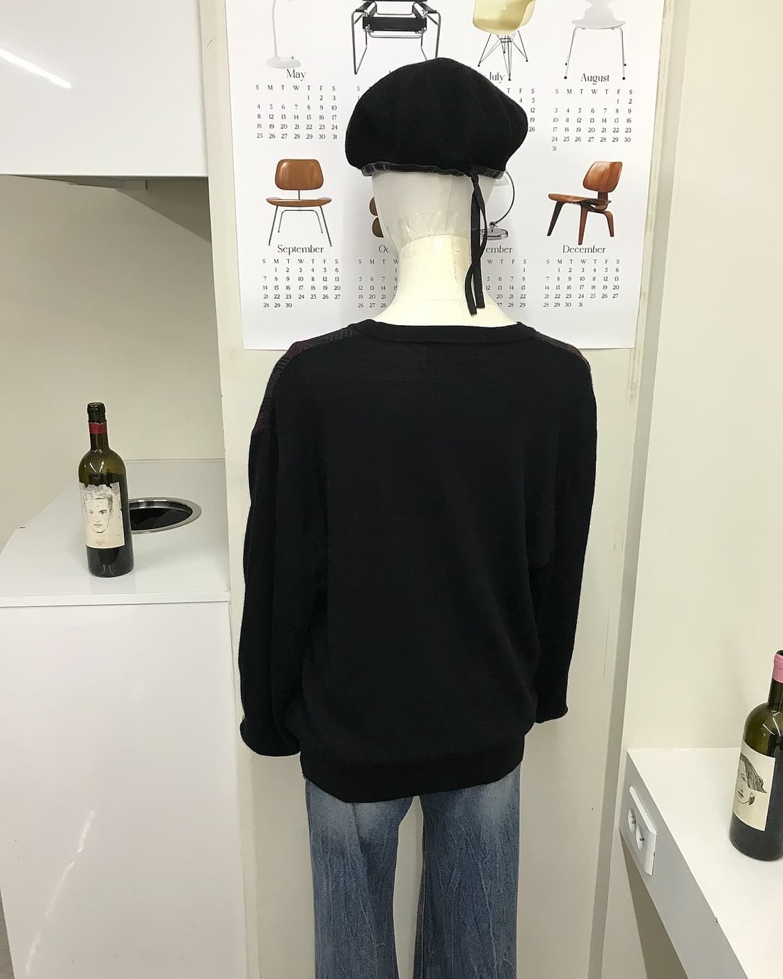 입생로랑 로고 브이넥 울 니트 상품이미지7