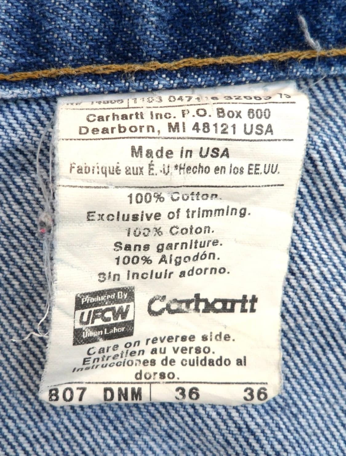 칼하트 더블니 데님 팬츠 36 상품이미지7