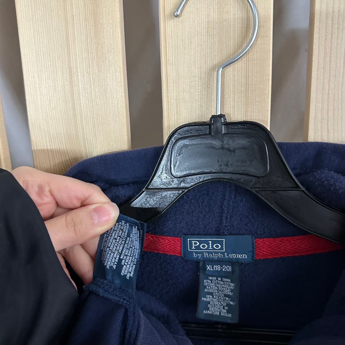 (L) 폴로 랄프로렌 빅포니 USA 성조기 네이비 후드집업 상품이미지6