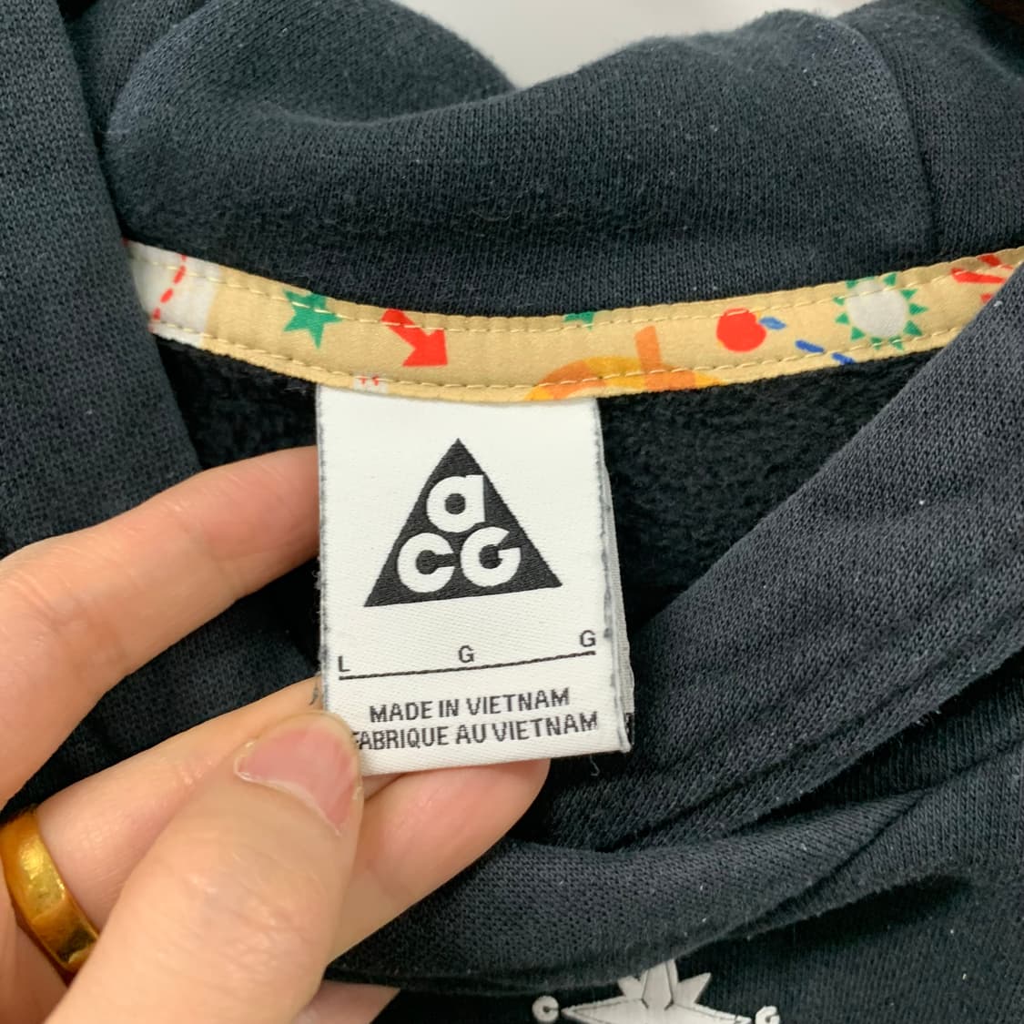 나이키 acg 빅로고 블랙 후드티 상품이미지9