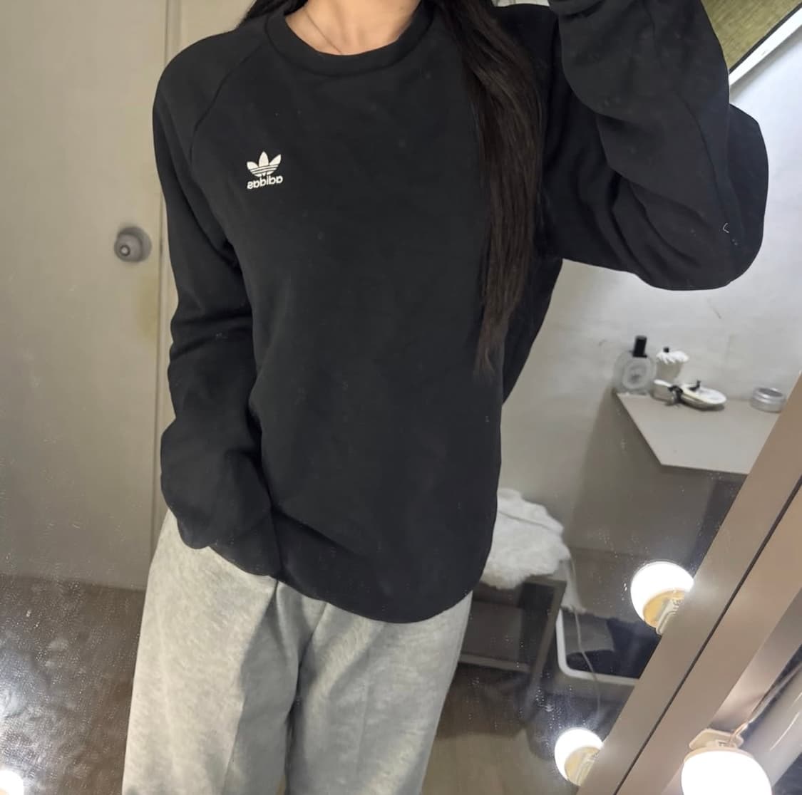 아디다스 불꽃 파이어버드 로고 맨투맨 🖤 상품이미지2