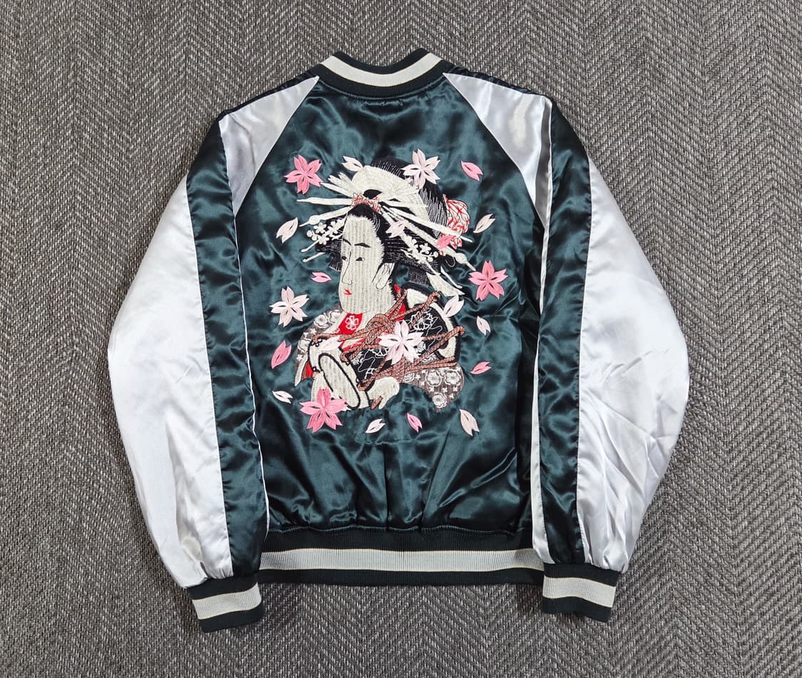 호시히메 게이샤 자수 딥 그린 스카잔 상품이미지2