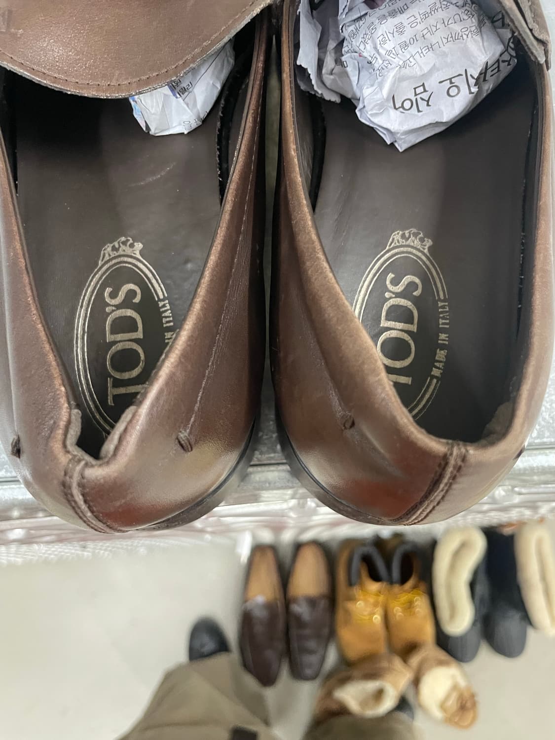 토즈 레더 로퍼 브라운 9.5 (gr-4446) 상품이미지8