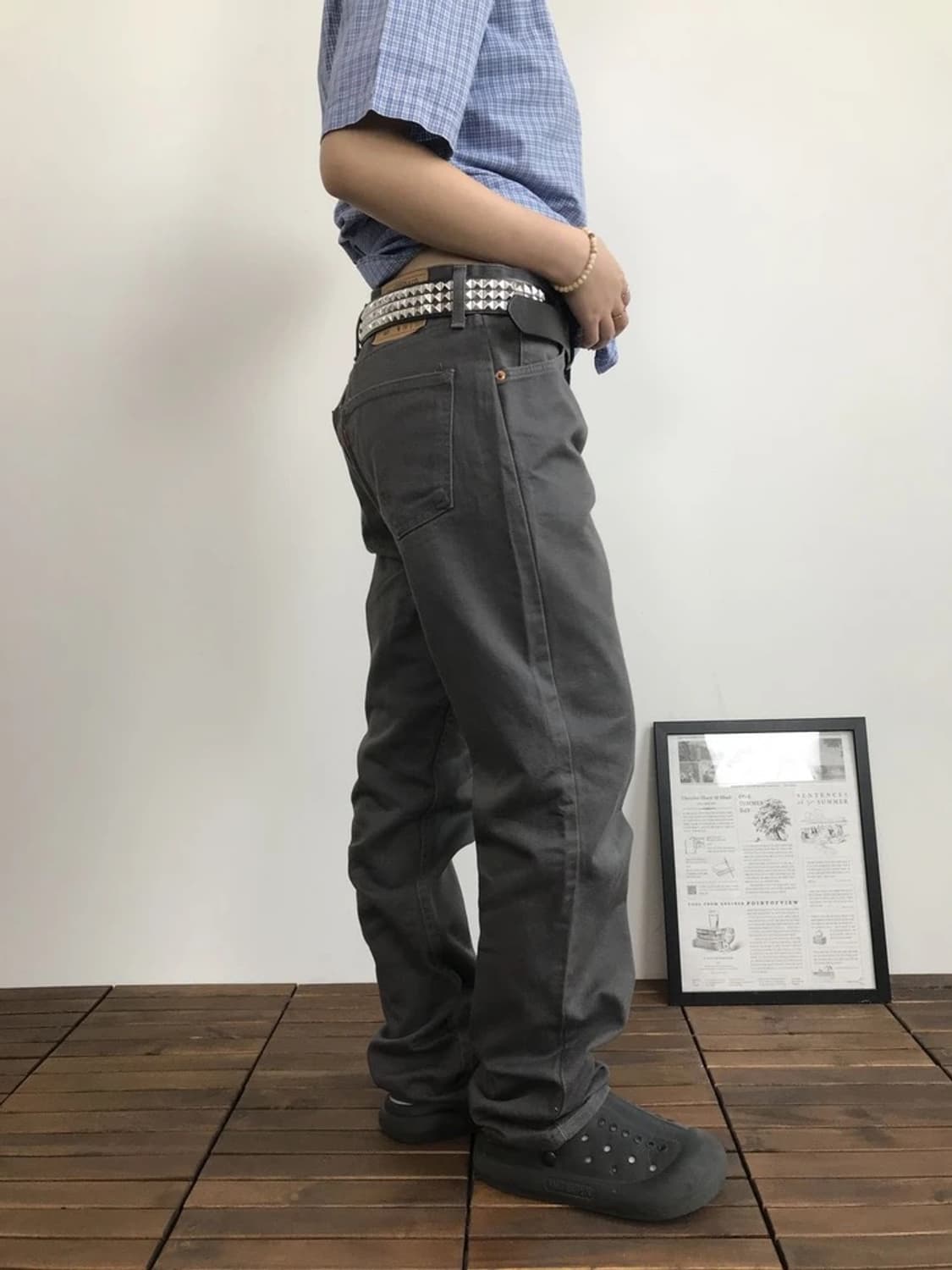 00's Levi's 607 Orange Tab Charcoal Pant 상품이미지2