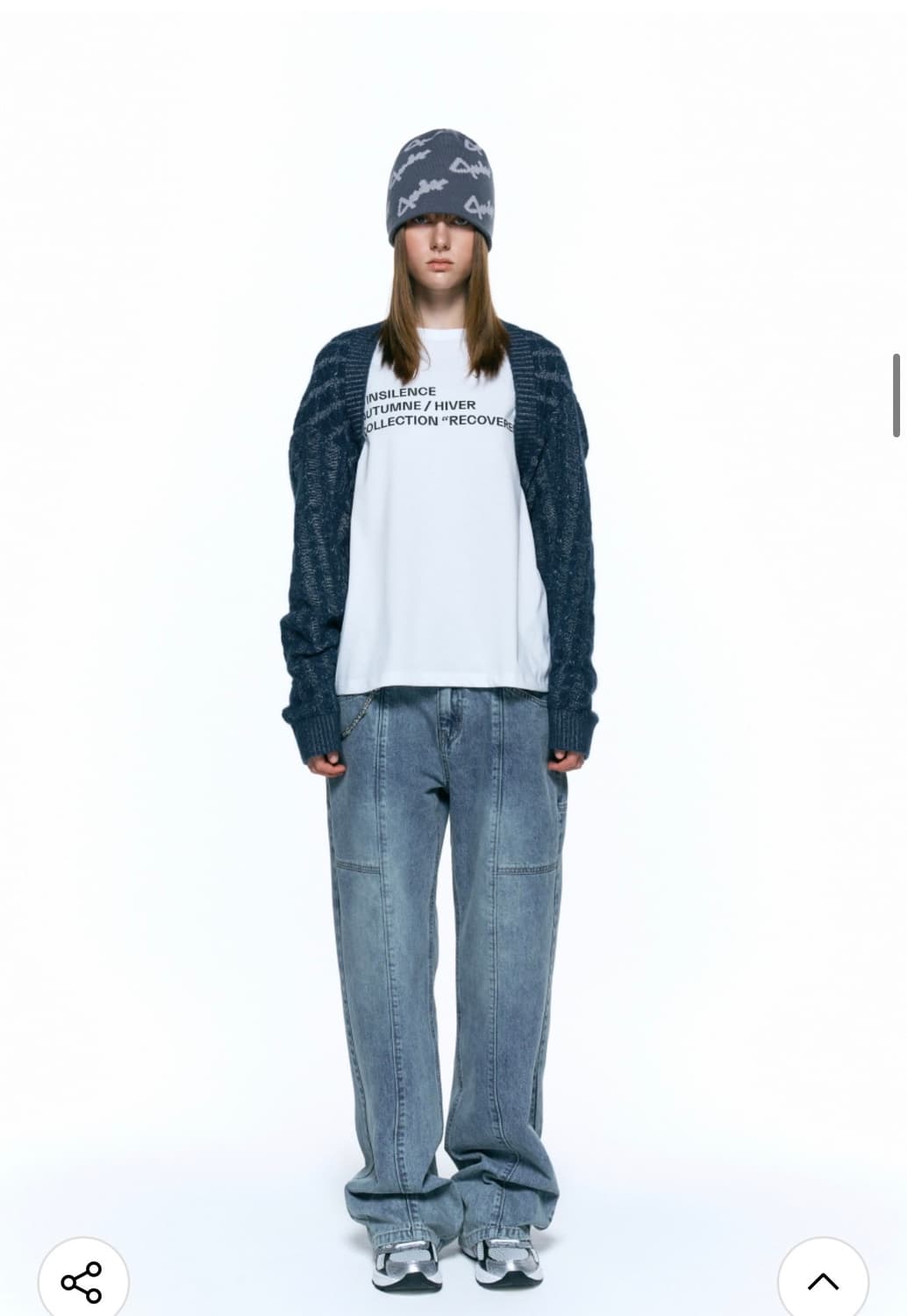 인사일런스 소프트 케이블 크롭 니트 상품이미지4