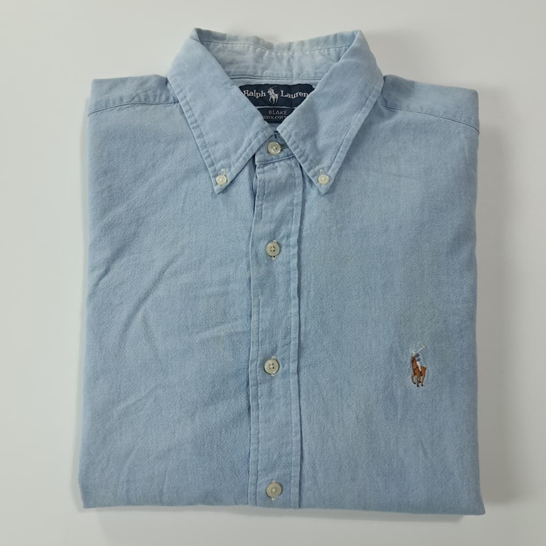 CK297 L 폴로 90s 일본판 멀티포니 샴브레이 셔츠 남방 상품이미지7