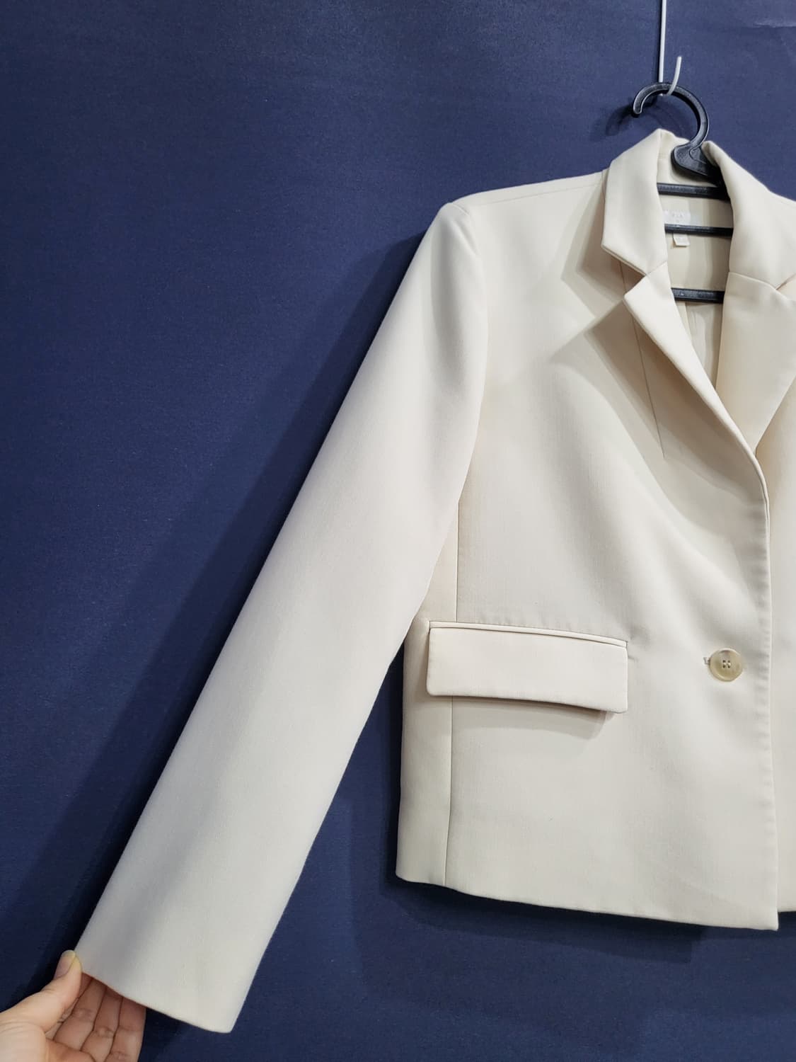 플라스틱아일랜드 크롭 원버튼 자겟 상품이미지2