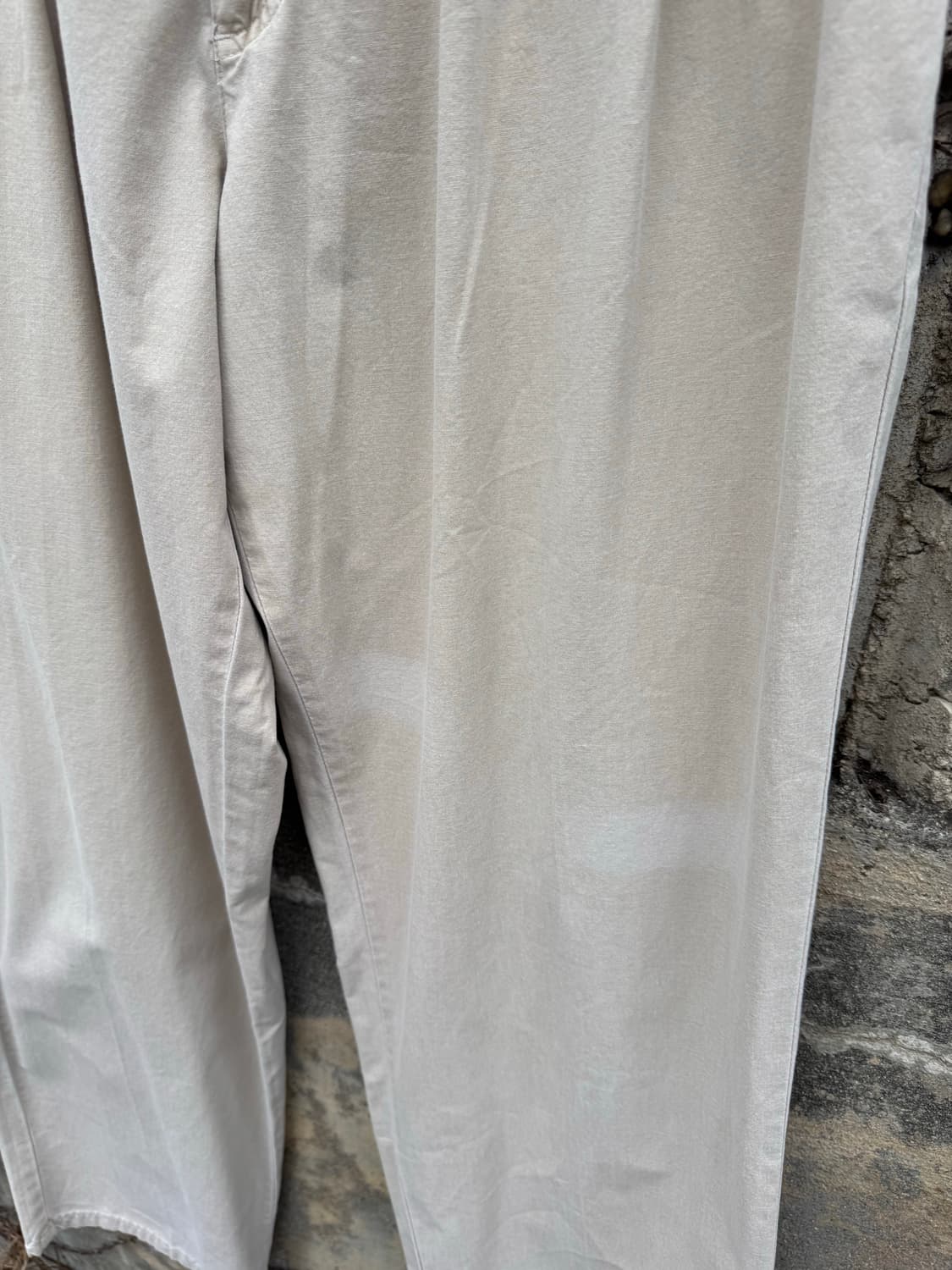 80s 엘엘빈 빈티지 포플린코튼 트로픽웨이트 투턱 치노 팬츠 상품이미지3