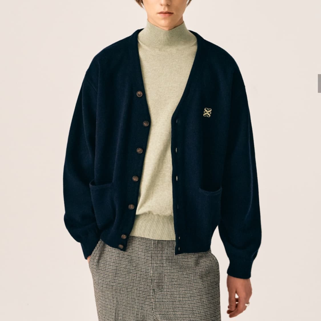 세터 파로 클래식 로고 보머 가디건 브리즈 네이비 상품이미지6