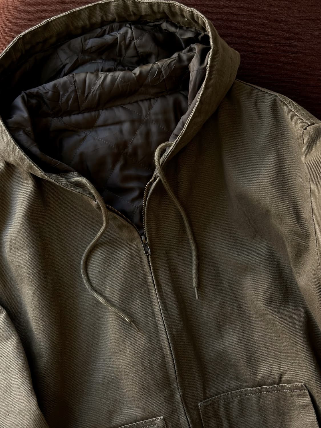 Cotton canvas padded hood jacket 상품이미지8