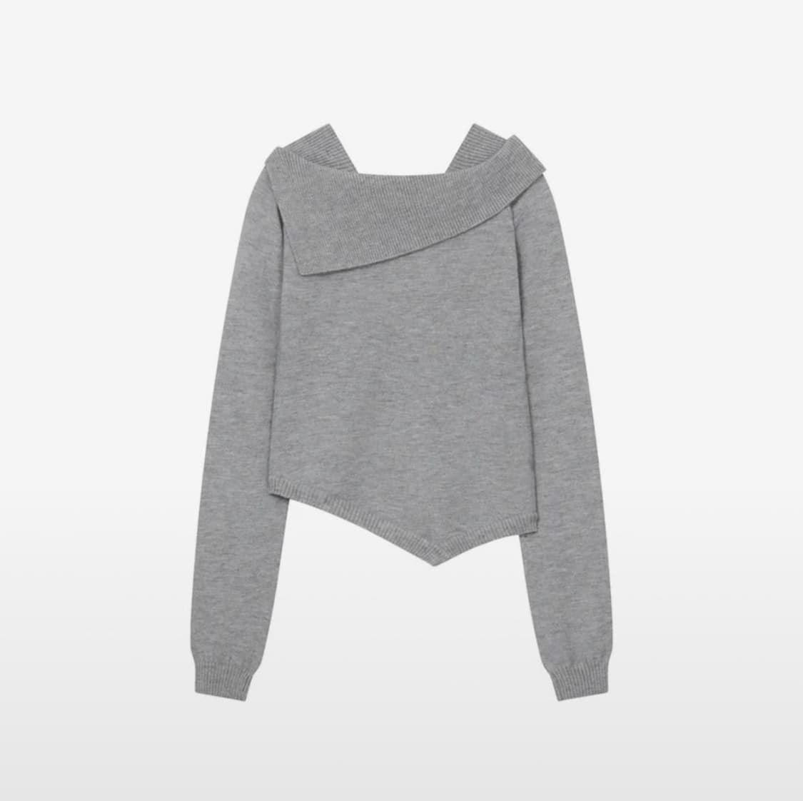 미세키서울 오블리크 라인버튼 니트 Gray 상품이미지2