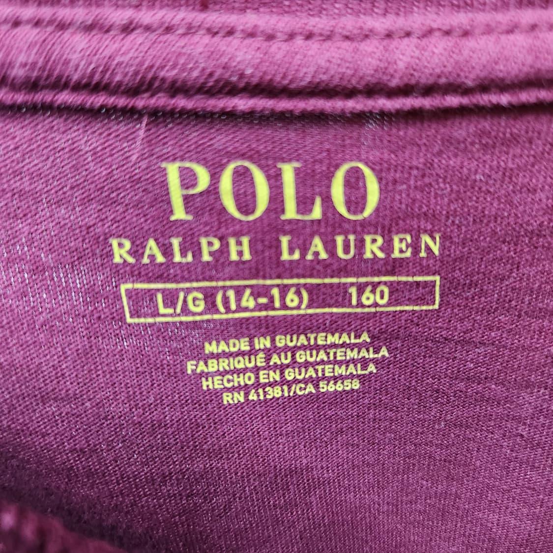 폴로랄프로렌 로고 버건디 롱슬리브 S 상품이미지5