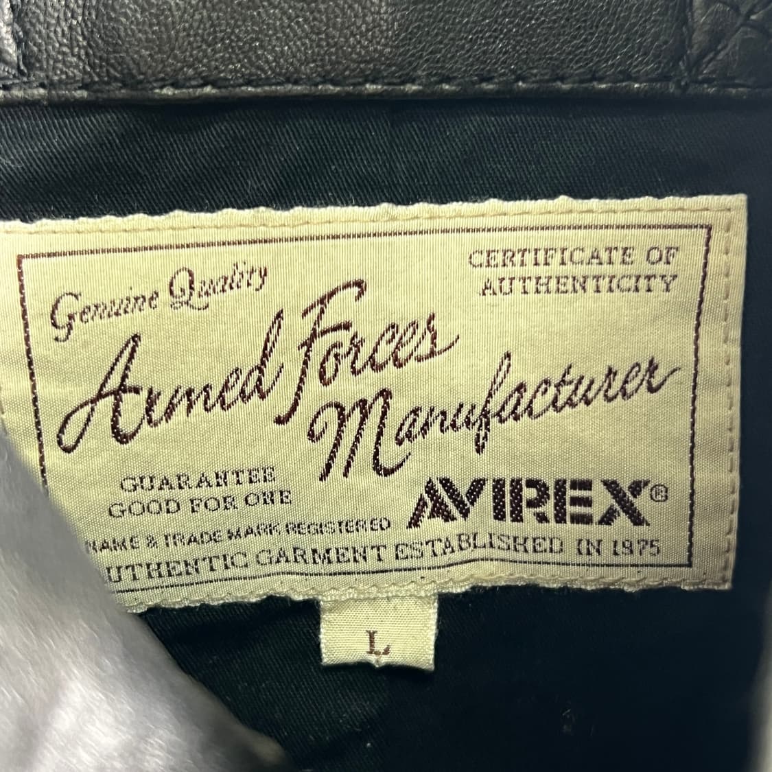 Avirex 아비렉스 멀티 포켓 블랙 양가죽 자켓 L 상품이미지3