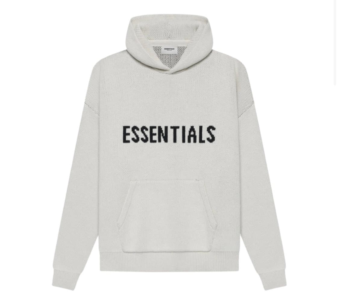 피어오브갓 에센셜 니트 후드 M사이즈 오트밀 새상품 상품이미지1