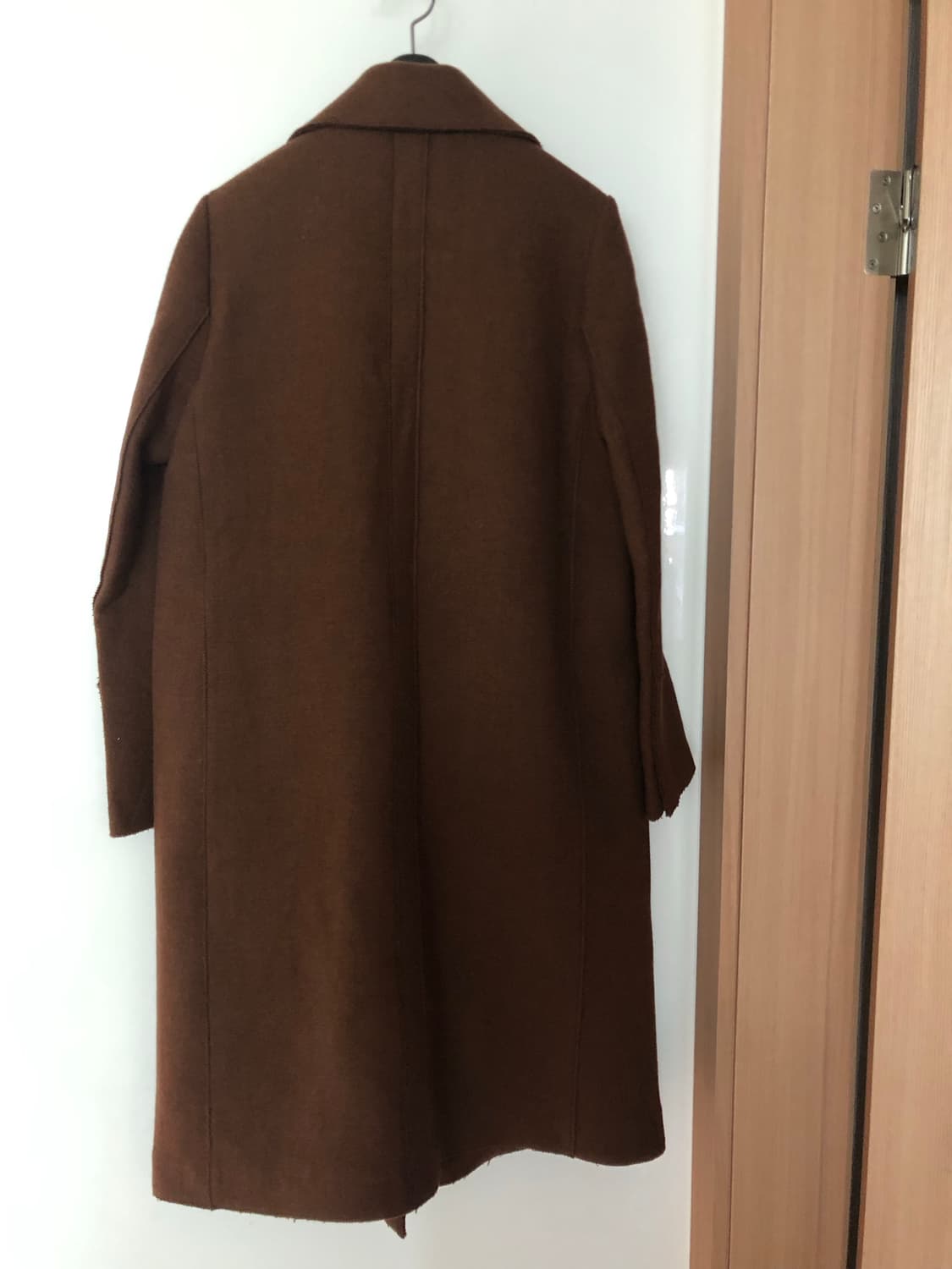 미샤 브라운 고급 울 캐시미어 롱 코트 울자켓 하객룩 출근룩 결혼식 상품이미지2