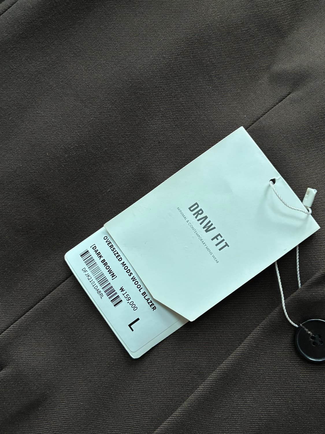 (새상품)(XL) 드로우핏 오버사이즈 도브 울 블레이저 [D.BROWN] 상품이미지9