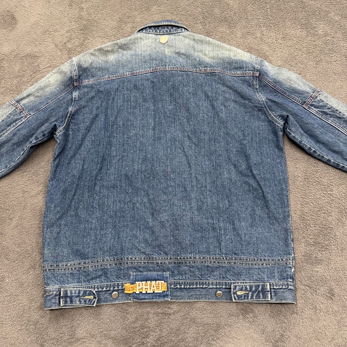 [정품/XXL] 90s Phat Farm 팻팜 올드스쿨 데님 집업 청자켓 상품이미지4