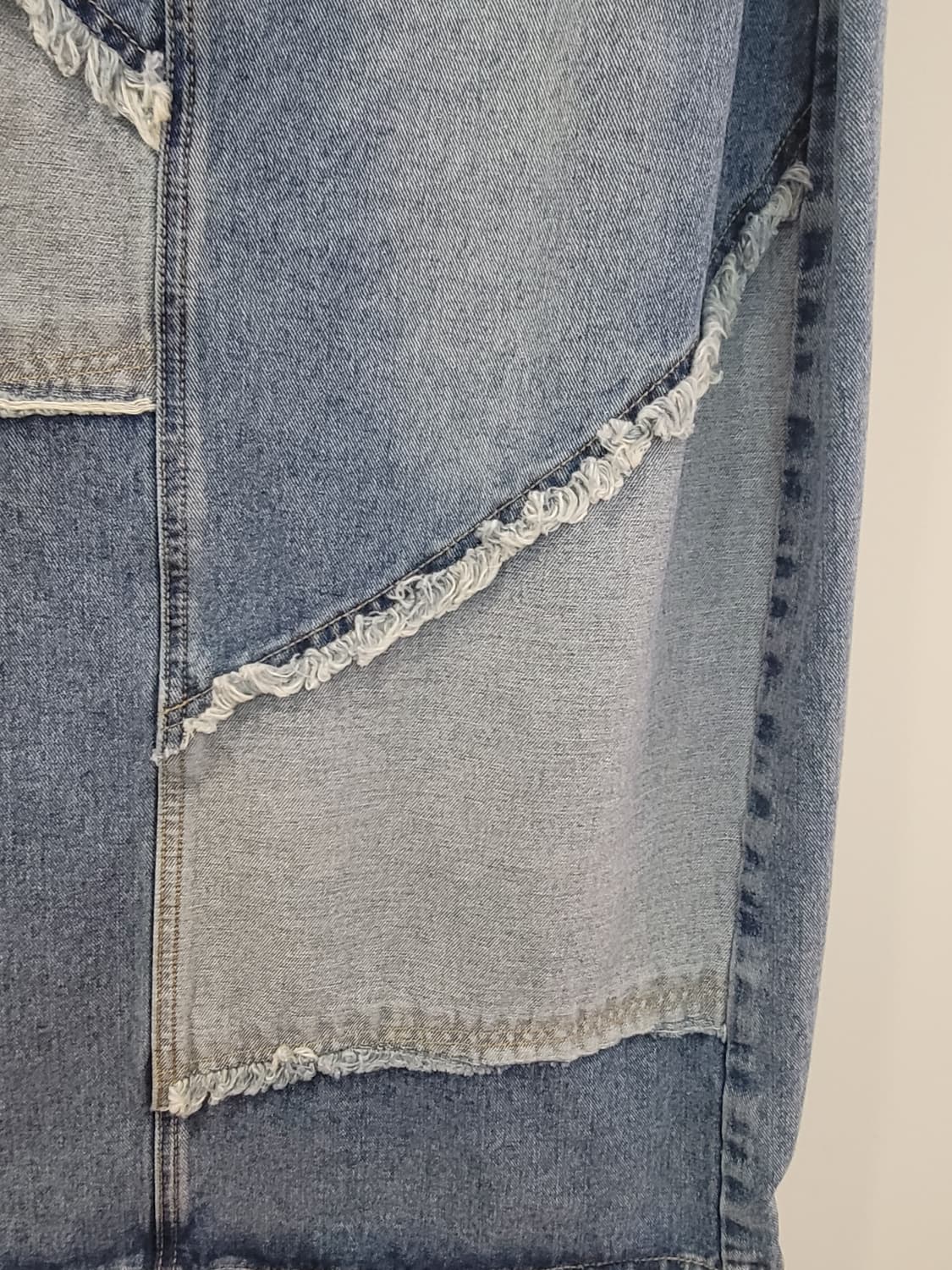 샵사이다 패치워크 데님 롱스커트 청치마 M사이즈 66사이즈 상품이미지4