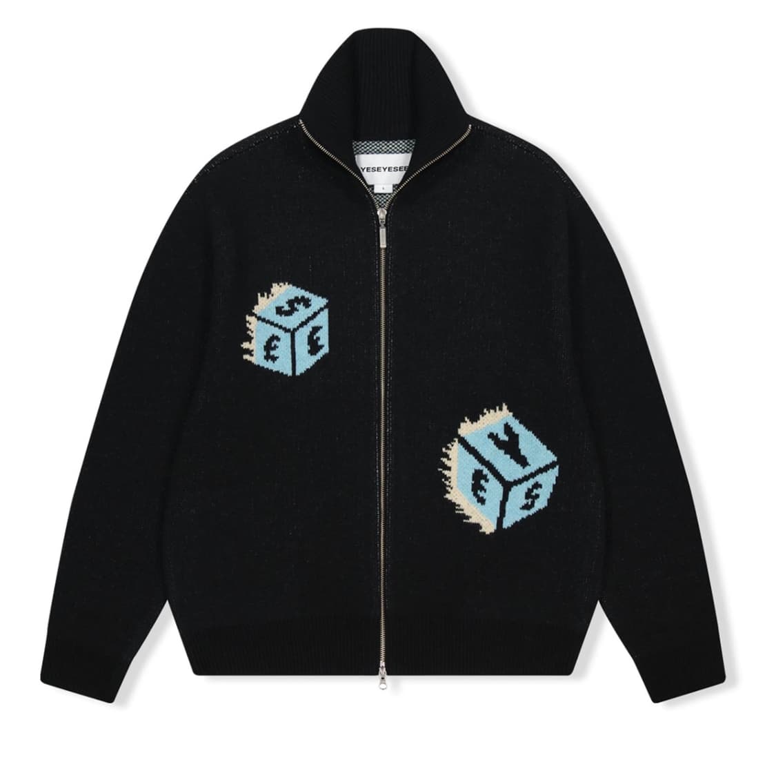 Y.E.S Dice Full Zip-up 니트 가디건 상품이미지1