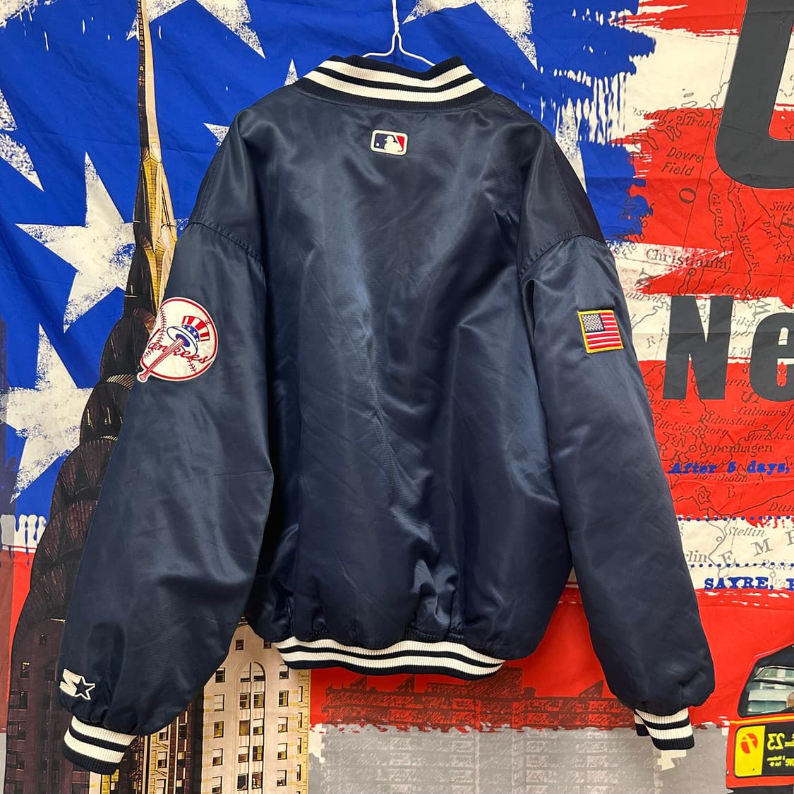s급 스타터 성조기 오왼 뉴욕양키스 오버핏누빔자켓 XL105 상품이미지7
