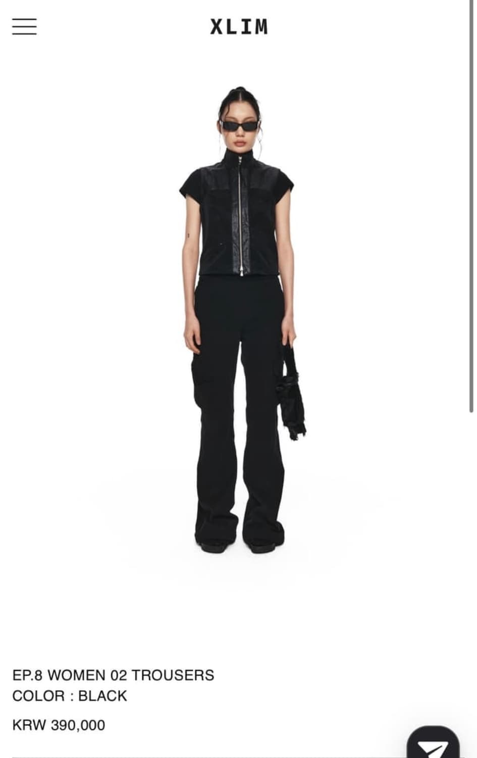 EP.8 WOMEN 02 TROUSERS COLOR: BLACK M 상품이미지1