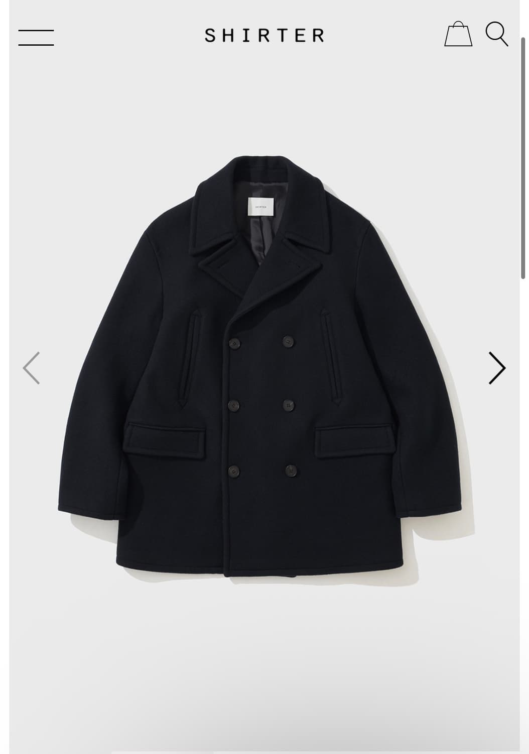셔터 FM FELT PEA COAT (NAVY) S 상품이미지1