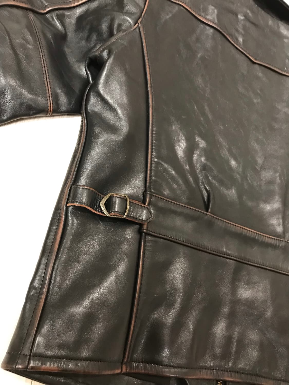 마스터레더 카페레이서 차심 카우하이드 소가죽 가죽 라이더 재킷 상품이미지7