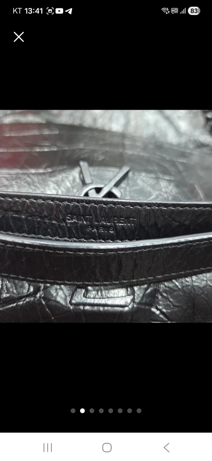 생로랑 니키 크로커다일 엠보싱 숄더 상품이미지3